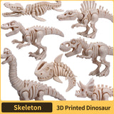 3D Printed Dinosaur toy Figurine Skeleton Prehistoric Animals Aso
