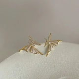 Elegant Zircon Butterfly Stud Earrings Animals-Aso