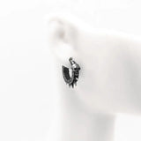 Vintage Black Skull Needle Hoop Earrings Animals-Aso