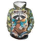 New Cute Animal Raccoon Sweatshirts Animals Aso