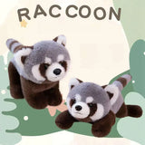 Lifelike Gray Raccoon Plush Toy
