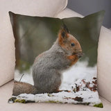 New Cute Squirrel Cushion Cover Pillowcase - animalsaso02