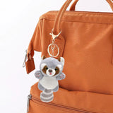 Cute Raccoon Plush Pendant Toy Doll Keychain Animals-Aso