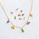 Creative Design Colorful Zircon Dinosaur Anklet Animals Aso