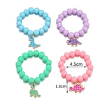4-Pieces Cute Cartoon Dinosaur Bracelets Animals Aso
