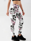 Fashion Women Skull Leggings Animals-Aso