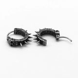 Vintage Black Skull Needle Hoop Earrings Animals-Aso