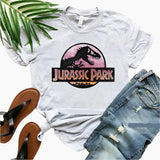 Jurassic Park Women's Dinosaur Print T-Shirt Animals-Aso