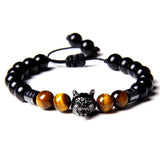 Metal Wolf Head Charm Bracelet