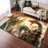 New Dragon Animal Printed Carpet - Animals Aso