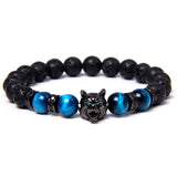 Metal Wolf Head Charm Bracelet