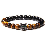 Metal Wolf Head Charm Bracelet