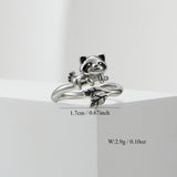 New Creative Cute Raccoon Ring Animals Aso