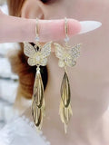 New Vintage Butterfly Tassel Earrings