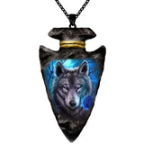 Creative Wolf Head Necklace Animals-Aso