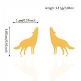 New fashion stainless steel Wolf earrings Animals-Aso
