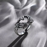 Vintage Punk Skull Hand with Heart-Shaped Ring-Animals Aso