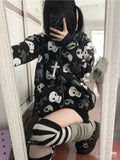 Gothic Punk Skull Streetwear Long Sleeve-Animals Aso