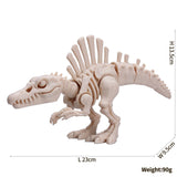 3D Printed Dinosaur toy Figurine Skeleton Prehistoric - animalsaso02