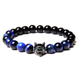 Metal Wolf Head Charm Bracelet