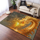 New Dragon Animal Printed Carpet - Animals Aso