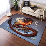 New Dragon Animal Printed Carpet - Animals Aso
