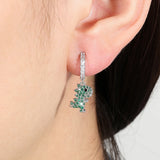 New Zircon Dinosaur Drop Hoop Earrings Animals-Aso