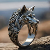 New Retro Wolf Ring Animals-Aso