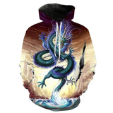 3D dragon-patterned sportswear Hoodies - Animals Aso