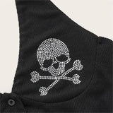 Women's Emo Gothic Skull Print Camisole Animals-Aso