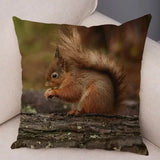 New Cute Squirrel Cushion Cover Pillowcase - animalsaso02