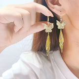 New Vintage Butterfly Tassel Earrings Animals-Aso