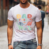 Dad/Mama of The Birthday Boy Print Couple T-Shirt Dinosaur Animals-Aso