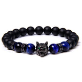 Metal Wolf Head Charm Bracelet
