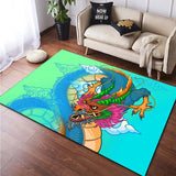 New Dragon Animal Printed Carpet - Animals Aso