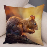 New Cute Squirrel Cushion Cover Pillowcase - animalsaso02