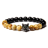 Metal Wolf Head Charm Bracelet