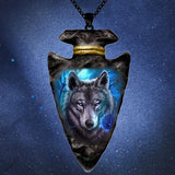 Creative Wolf Head Necklace Animals-Aso