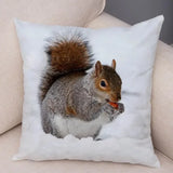 New Cute Squirrel Cushion Cover Pillowcase - animalsaso02
