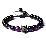 Metal Wolf Head Charm Bracelet