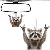 New Fashion Raccoon Car Keychain Animals Aso