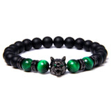 Metal Wolf Head Charm Bracelet