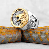 New Stainless Steel Viking Wolf Ring-Animals-Aso