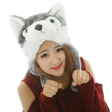 New Cute Wolf Plush Hat Beanie-Animals Aso