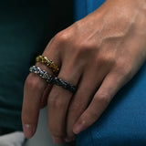 Vintage Stainless Steel Skull Rings - animalsaso02