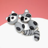 New Cute Raccoon Earrings-Animals Aso