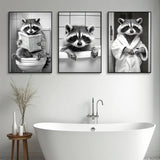 Fashion Raccoon Bathroom Wall Decor-Animals Aso