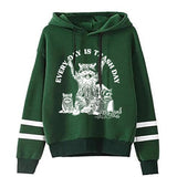 New Cute Vintage Raccoon Sweatshirt-Animals Aso