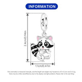 New 925 Sterling Silver Cute Raccoon Bracelets - animalsaso02