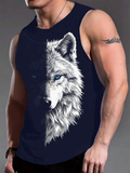 Street Fashion Personality Wolf Sleeveless Animals-Aso